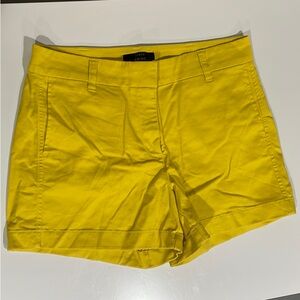 J. Crew Women’s Size 8 Yellow Flat Front Chino Shorts